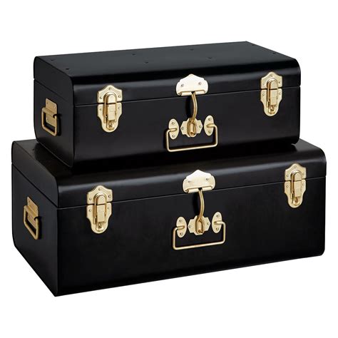 very small black metal storage box|decorative black storage boxes.